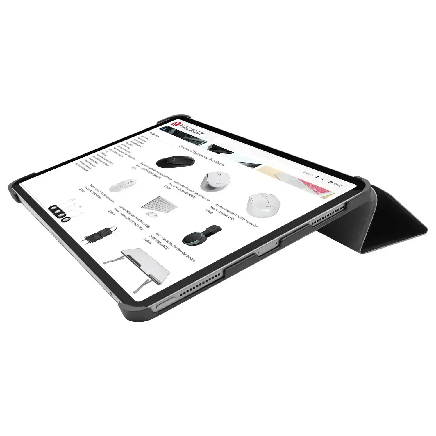 Macally Protective Case and Stand for iPad Air [4th generation] - Black (BSTANDA4-B)
